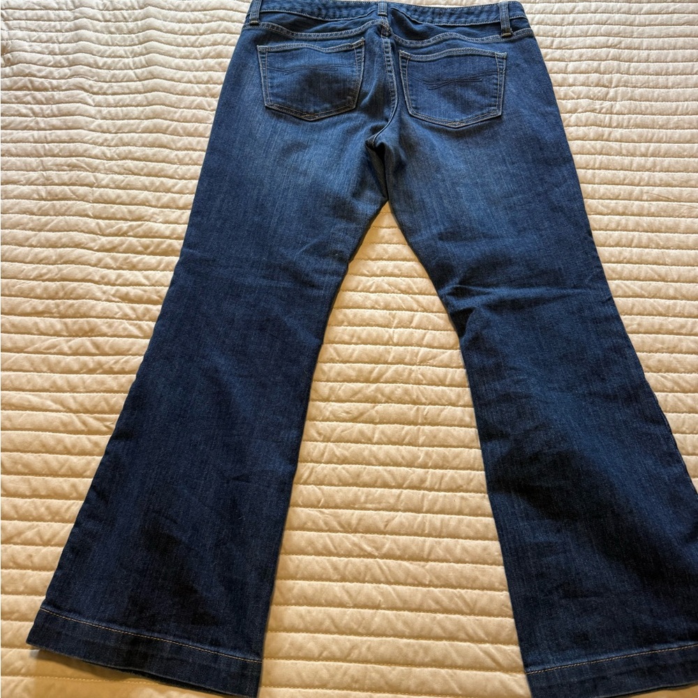 Gap 1969 Long & Lean Trouser Jeans Size 10P 30 Bootcut Dark Wash - Picture 4 of 4